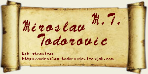 Miroslav Todorović vizit kartica